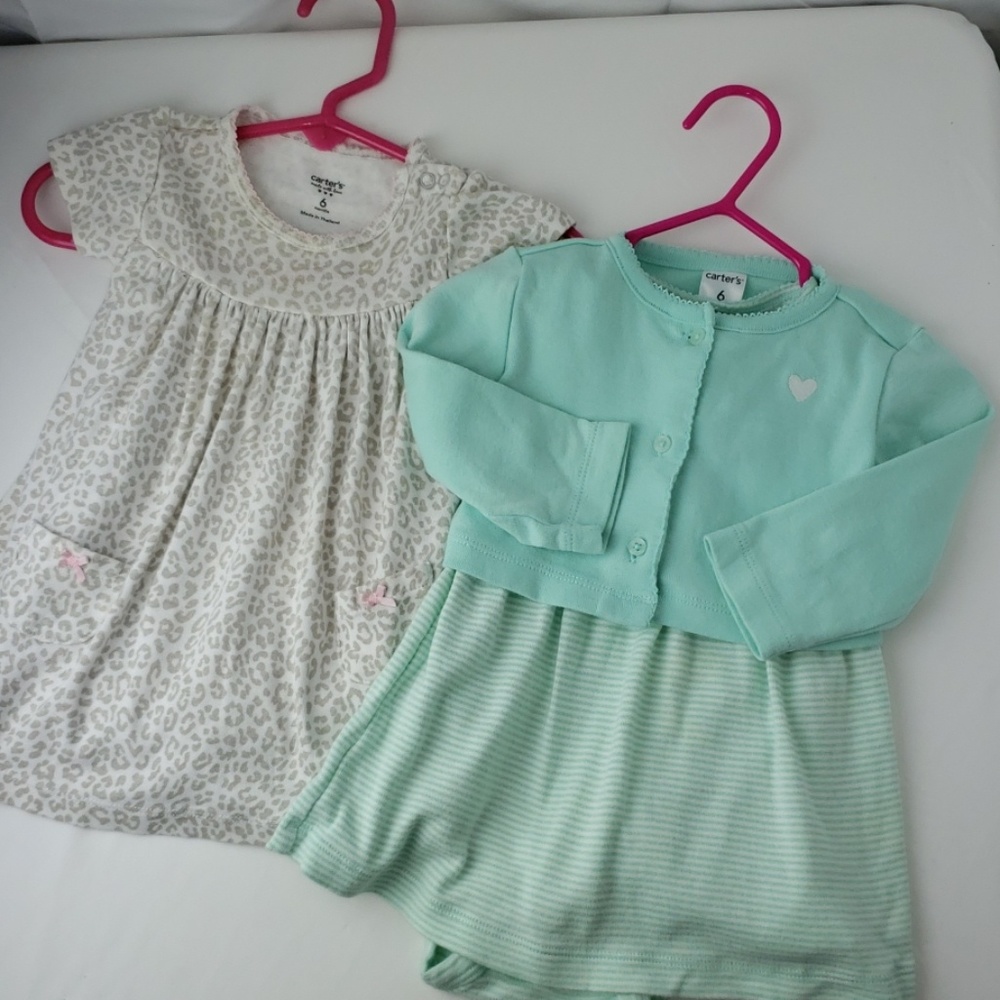 6 month Carter's Dresses 3pc